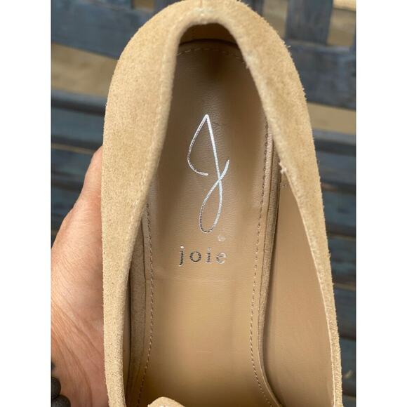 Joie Wevenly Heeled Loafer Pump Tan Suede Block Heel Slip On Womens 9.5 - Picture 10 of 10